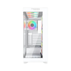 Twisted Minds Quantum Glass Mid Tower Gaming Case - White 7x120mm