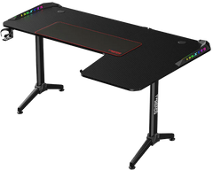 Twisted Minds WARRIOR L-Shaped RGB Gaming Desk (Right) Black (160*100*75cm)