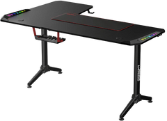 Twisted Minds WARRIOR L-Shaped RGB Gaming Desk (Right) Black (160*100*75cm)