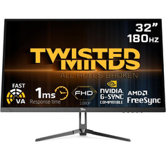 Twisted Minds 32", HDR (R1500),FHD ,180Hz, VA, 1ms, HDMI 2.0 Gaming Monitor