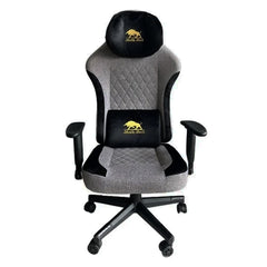 BLACK BULL Gaming Chair With 3d Headrest Up & Down Slide Adjustable and 4d Moveable Armrest-Black Grey