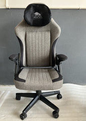 BLACK BULL Gaming Chair With 3d Headrest Up & Down Slide Adjustable and 4d Moveable Armrest- Grey Black