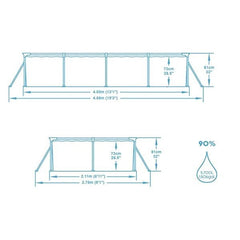 BESTWAY Steel Pro™ Rectangular Pool 4.00m x 2.11m x 0.81m – 5.700L – 56405 - Level UpBESTWAYSwimming Pools56405