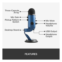 Logitech BLUE Yeti Microphone- Midnight Blue