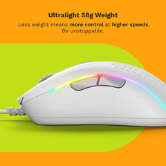 Glorious Model D2 Wired RGB Gaming Mouse - Matte White