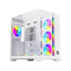 GAMEON GO-VALKYRIEI-A VaIkyriei Series 3 Side Glass Mid Tower Gaming Case - White