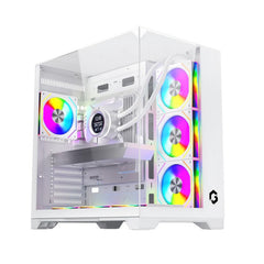 GAMEON GO-VALKYRIEI-A VaIkyriei Series 3 Side Glass Mid Tower Gaming Case - White