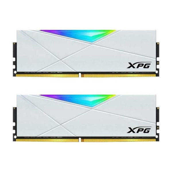 XPG 16GB Spectrix D50 RGB DDR4 3200 MHz UDIMM Memory Kit (White, 2 x 8GB) - Level Up