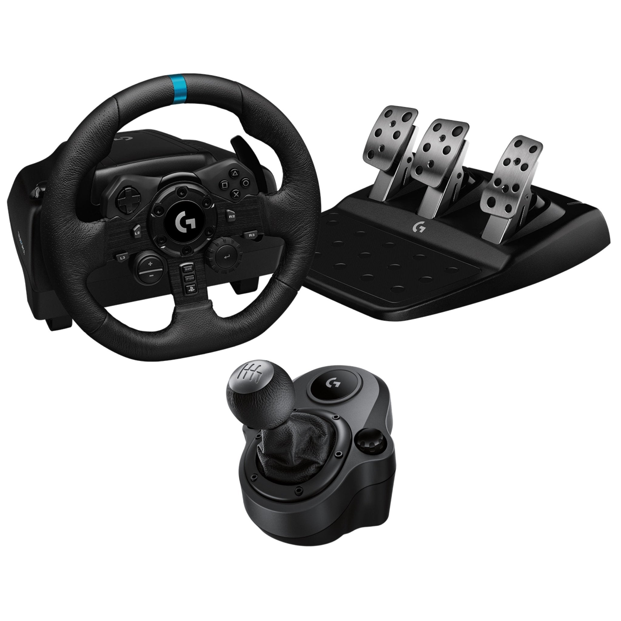 Logitech G923 Driving Force Racing Wheel + Shifter For PS5 & PS4 & PC - Level UpLogitechAccessories5.10E+12