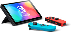 Nintendo Switch OLED Model w/ Neon Red & Neon Blue Joy Con