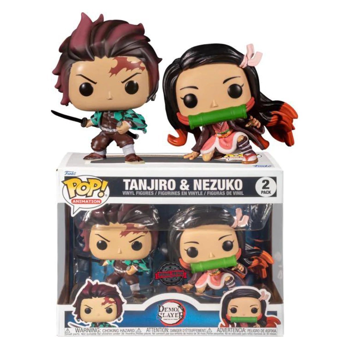 POP 2 PACK: DEMON SLAYER- TANJIRO & NEZUKO (EXC) - Level UpFunko8.90E+11