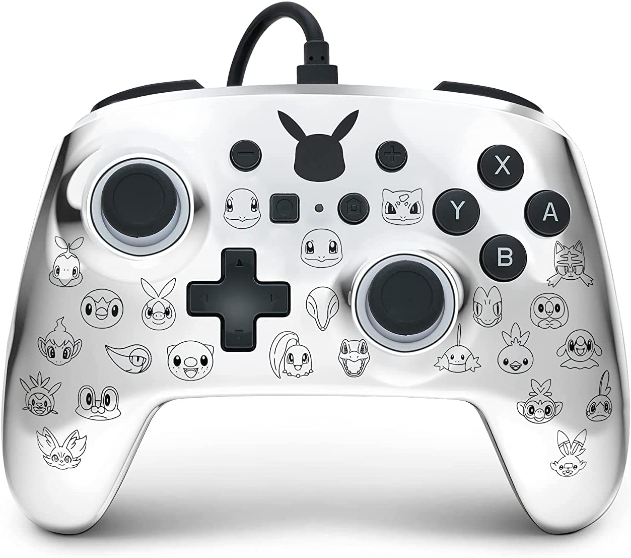 PowerA Pokémon Enhanced Wired Controller for Nintendo Switch – Pikachu Black & Silver - Level UpPowerASwitch Accessories6.18E+11