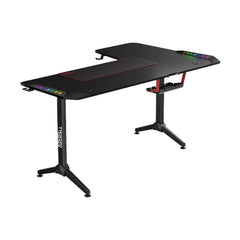 Twisted Minds WARRIOR L-Shaped RGB Gaming Desk (Left) Black (160*100*75cm)