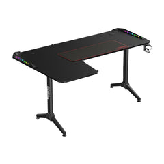 Twisted Minds WARRIOR L-Shaped RGB Gaming Desk (Left) Black (160*100*75cm)