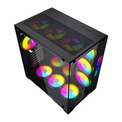 Twisted Minds Bullet-07 Mid Tower, ARGB Fan Gaming Case - Black