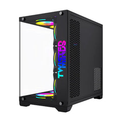 Twisted Minds Bullet-07 Mid Tower, ARGB Fan Gaming Case - Black