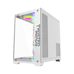 Twisted Minds Bullet-07 Mid Tower, ARGB Fan Gaming Case - White