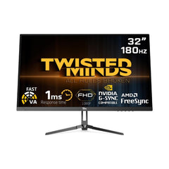 Twisted Minds 32" Curved, HDR ,FHD ,180Hz, VA, 1ms, HDMI 2.0 Gaming Monitor