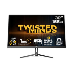 Twisted Minds 32" Flat, QHD ,165Hz ,VA, 1ms, HDR , HDMI 2.1 Gaming Monitor